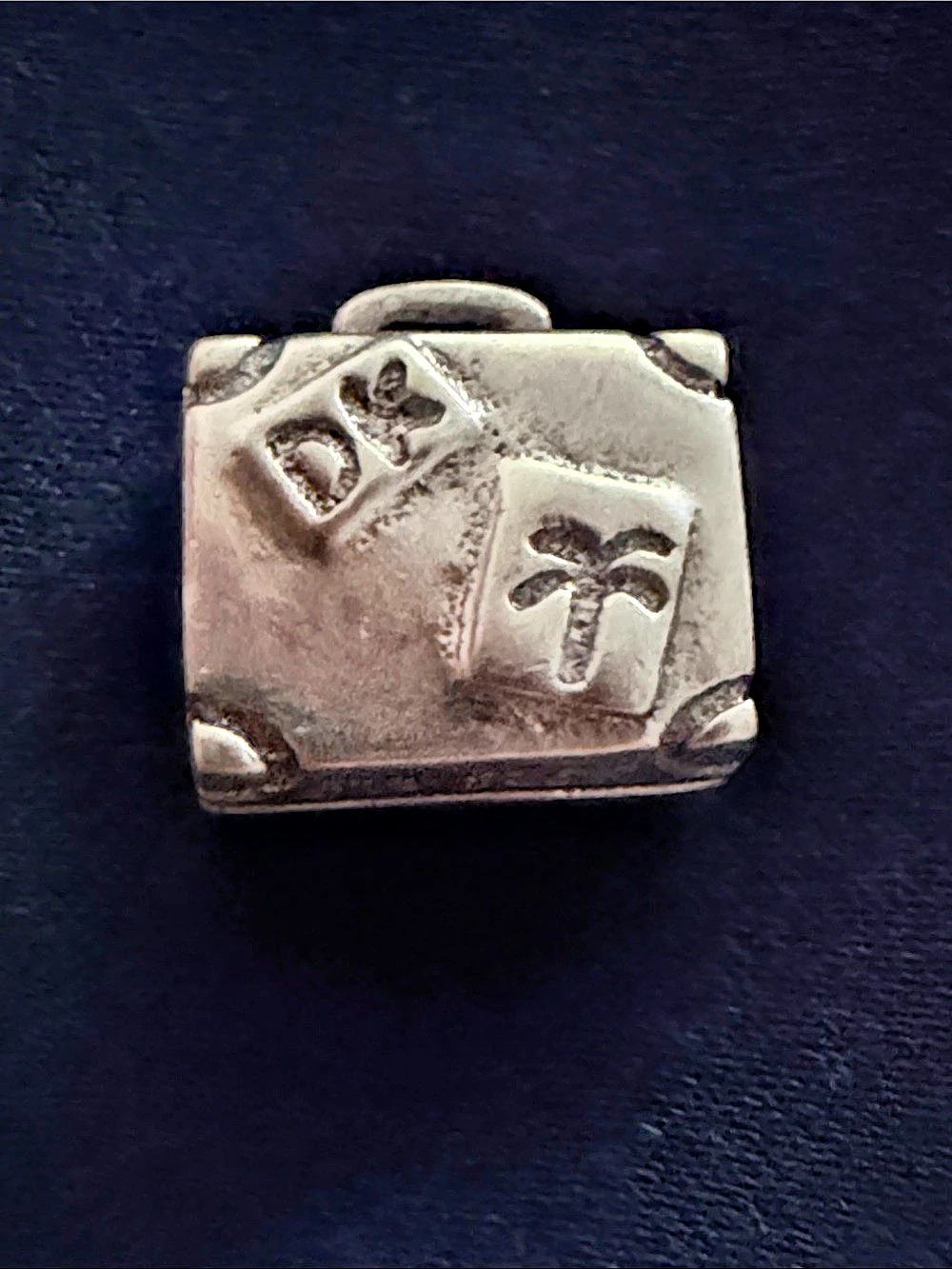 Pandora Travel Suitcase Palm Tree and Paris Charm Sterling Silver